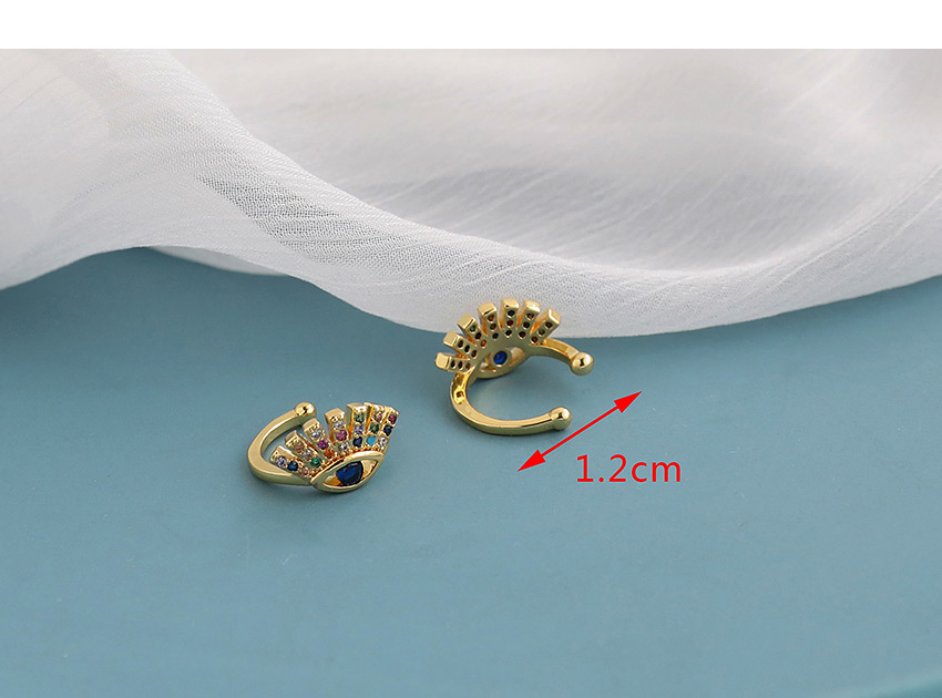 Fashion Golden Copper Inlaid Zircon Eye Ear Bone Clip,Earrings