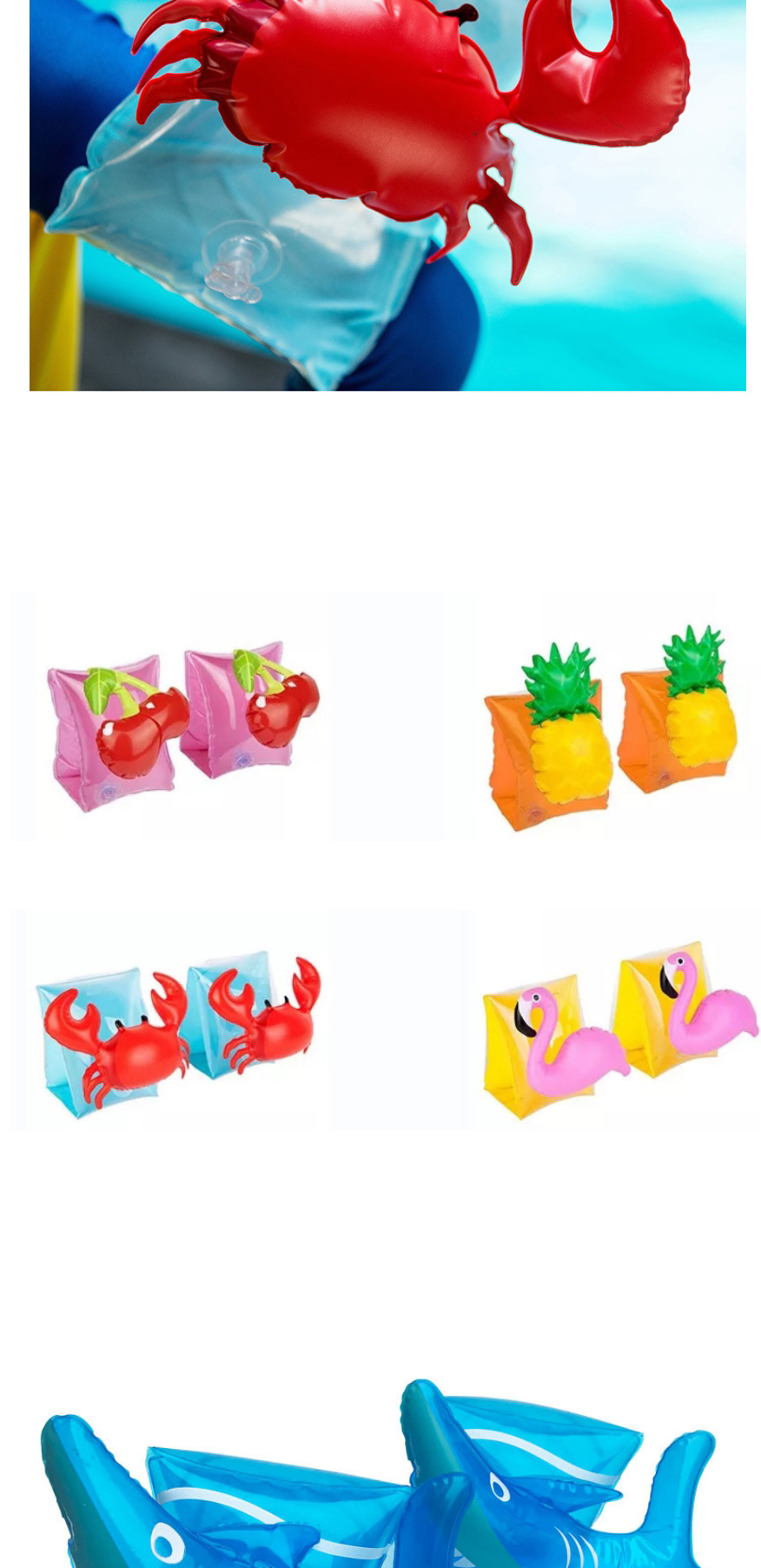 Fashion Cherry Arm Ring (boxed) Flamingo Crab Pineapple Animal Children Swimming Arm Ring,Swim Rings