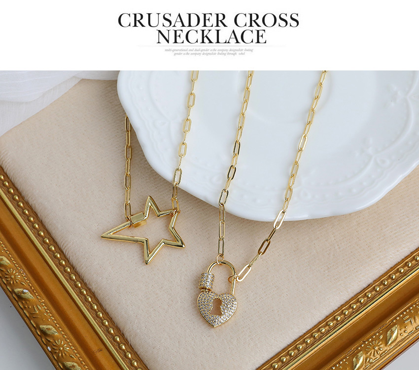 Fashion Golden Copper Geometric Necklace,Necklaces