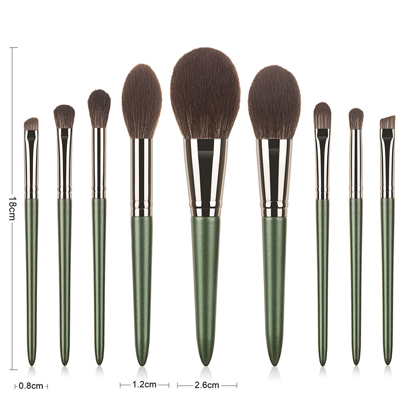 Fashion Green Fairy Nylon Hair Makeup Brush With Wooden Handle,Beauty tools
