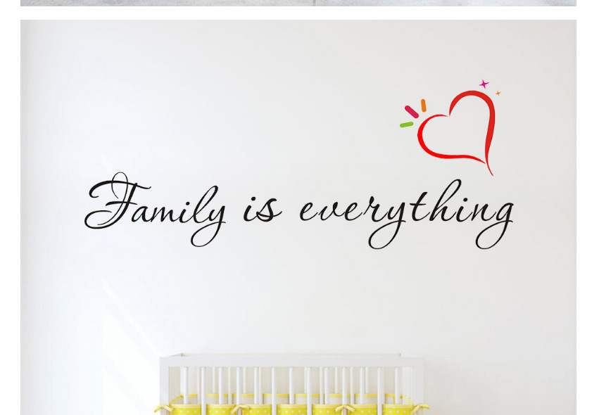 Fashion Black Environmentally Friendly Letters Love Contrast Color Wall Sticker,Kitchen