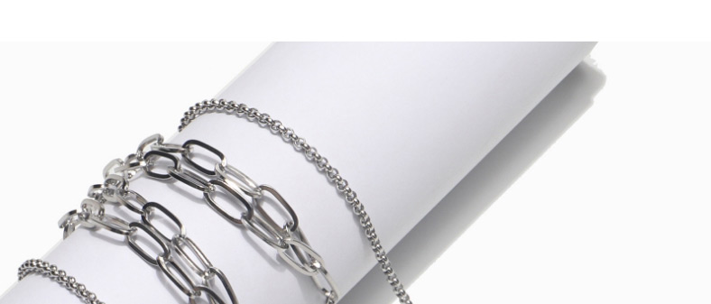 Fashion Silver Stainless Steel Thick Chain Glasses Chain Necklace Dual Purpose,Sunglasses Chain
