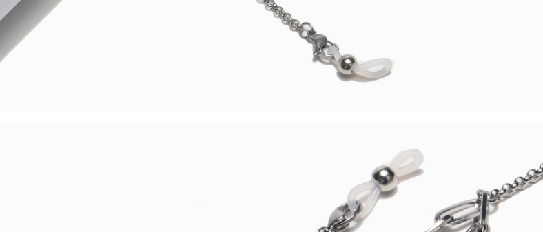 Fashion Silver Stainless Steel Thick Chain Glasses Chain Necklace Dual Purpose,Sunglasses Chain