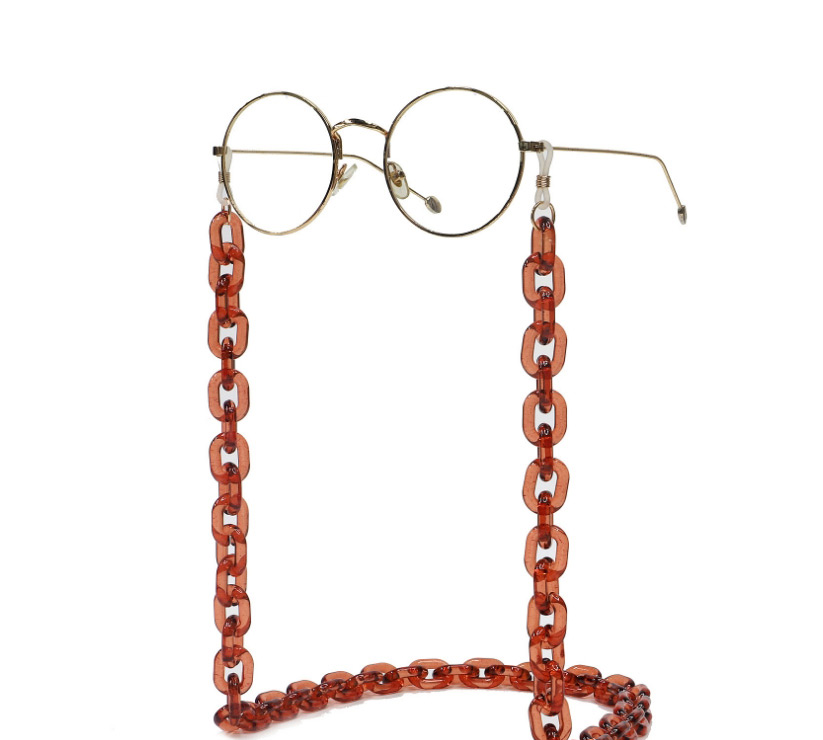 Fashion Brown Acrylic Amber Thick Chain Eye Chain,Sunglasses Chain