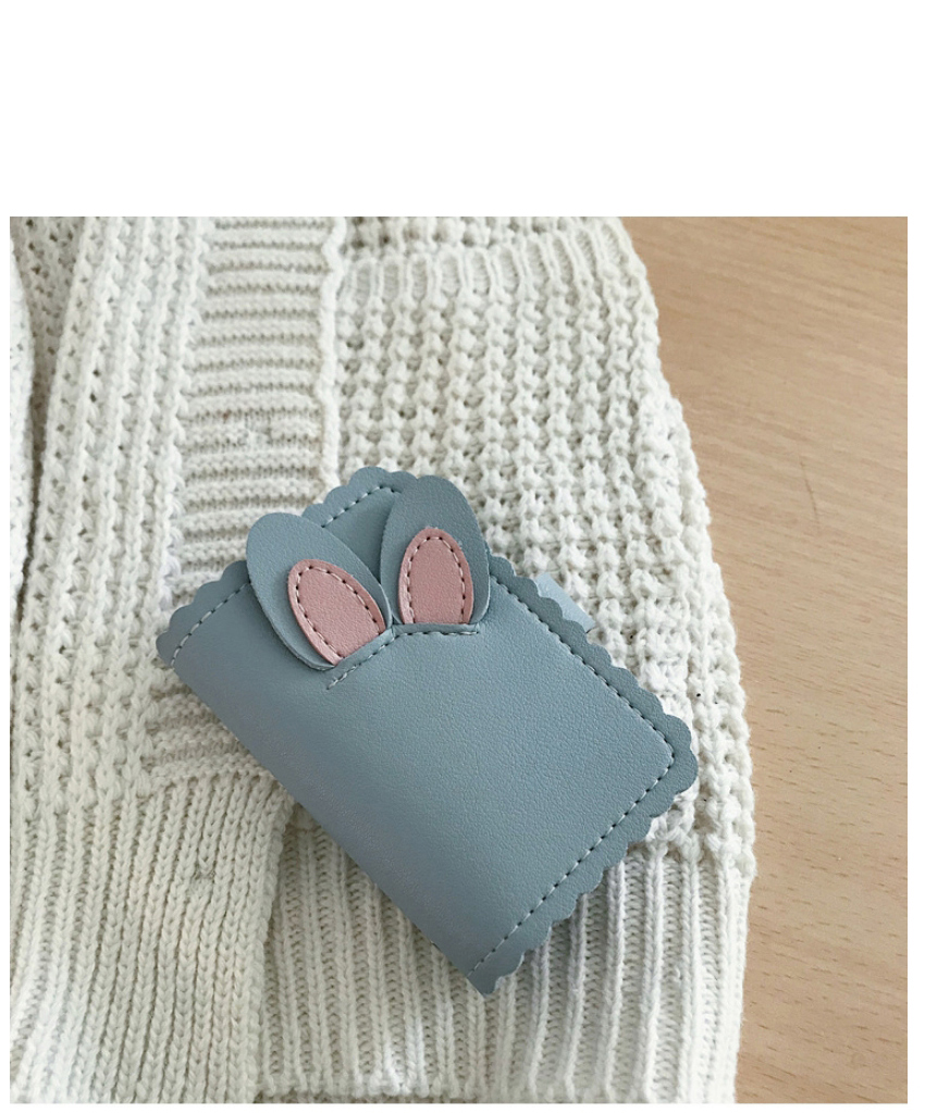 Fashion Black Soft Face Rabbit Ear Lace Short Wallet,Wallet