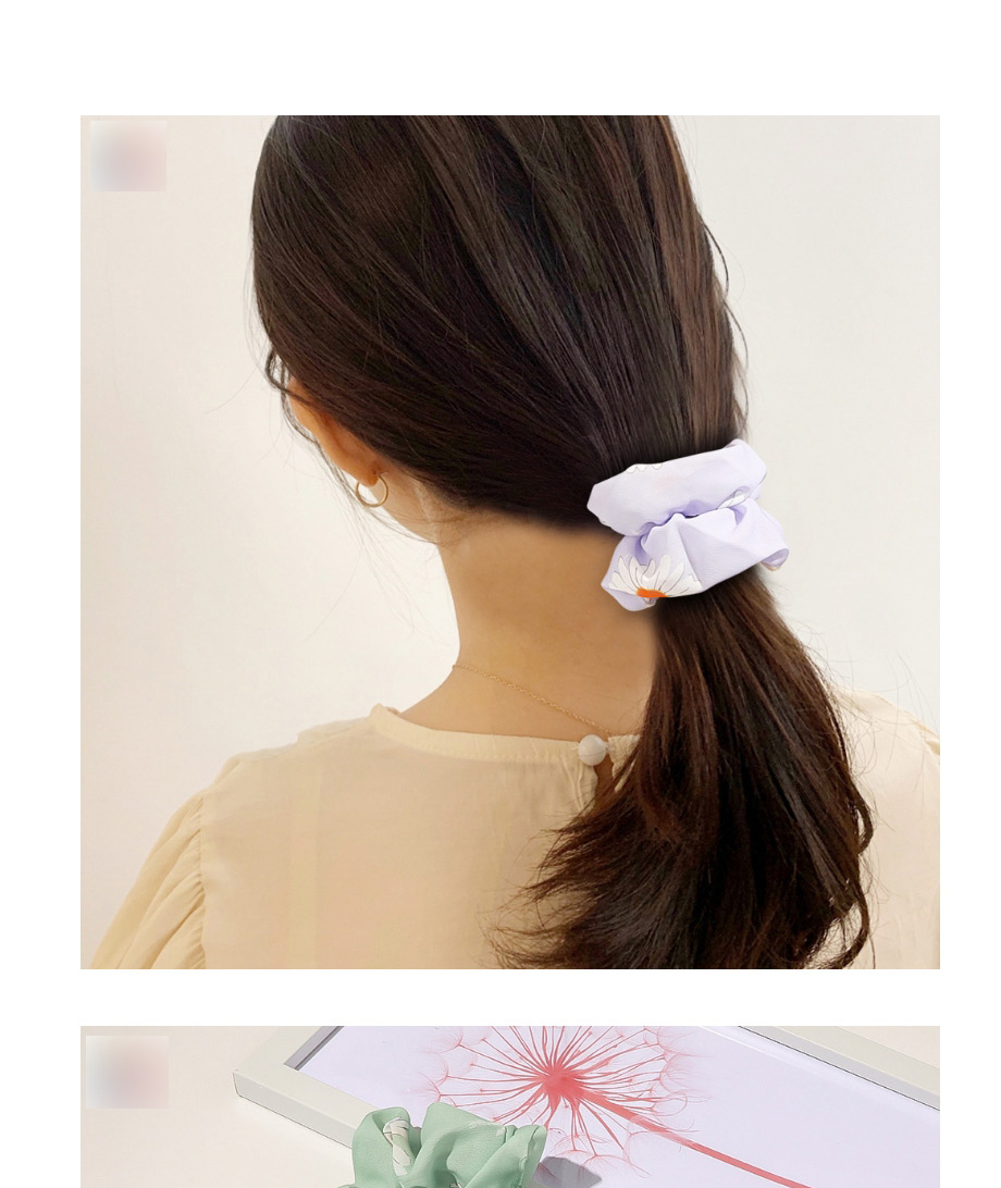 Fashion Starfish-grey Chiffon Fabric Printing Bronzing Small Star Large Intestine Ring Hair Rope,Hair Ring