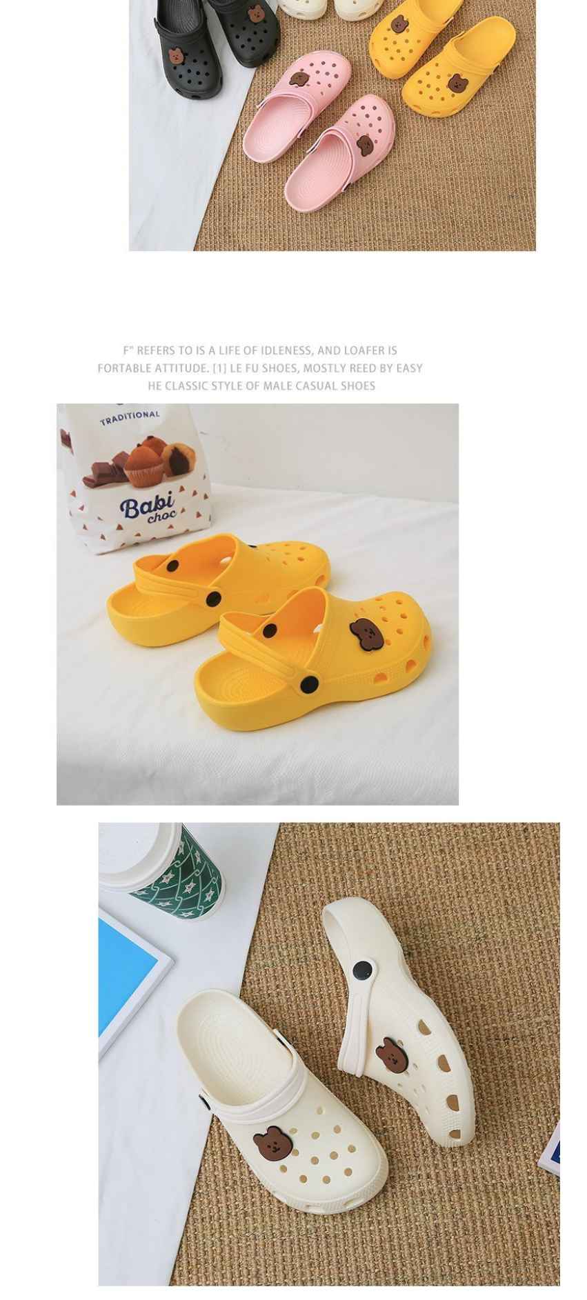 Fashion Milky Baotou Hollow Flat Shoes,Slippers