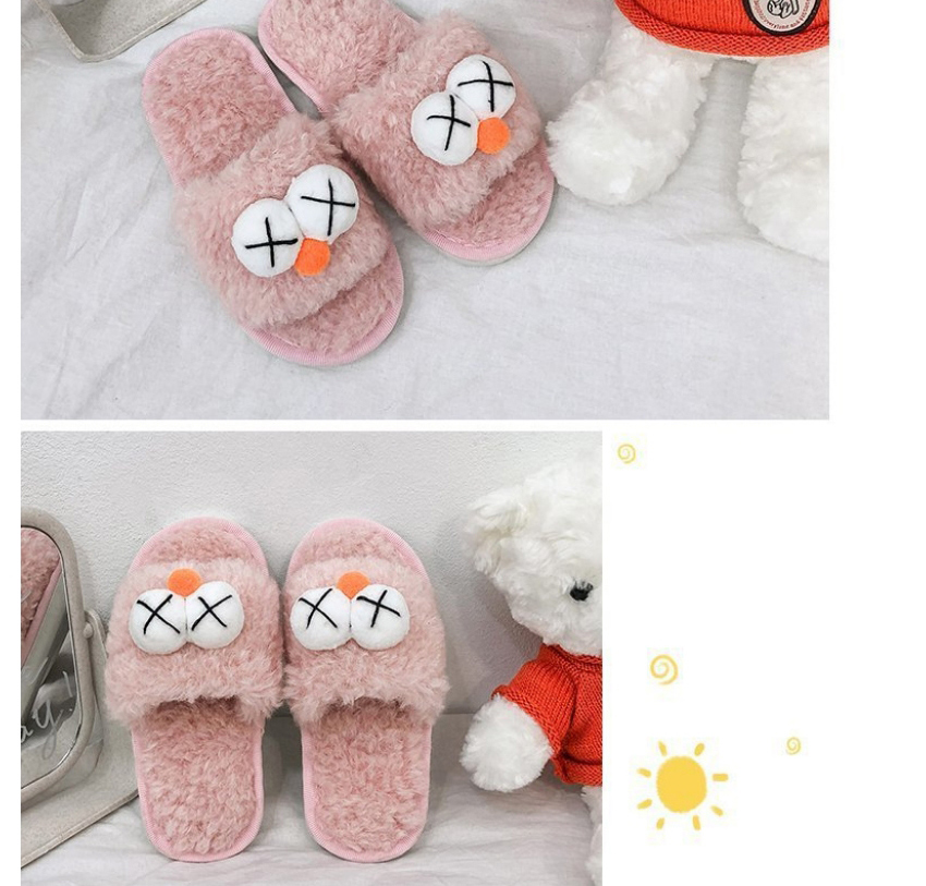 Fashion Pink Lovely Big Eyes Sesame Street Warm Parent-child Couple Slippers,Slippers