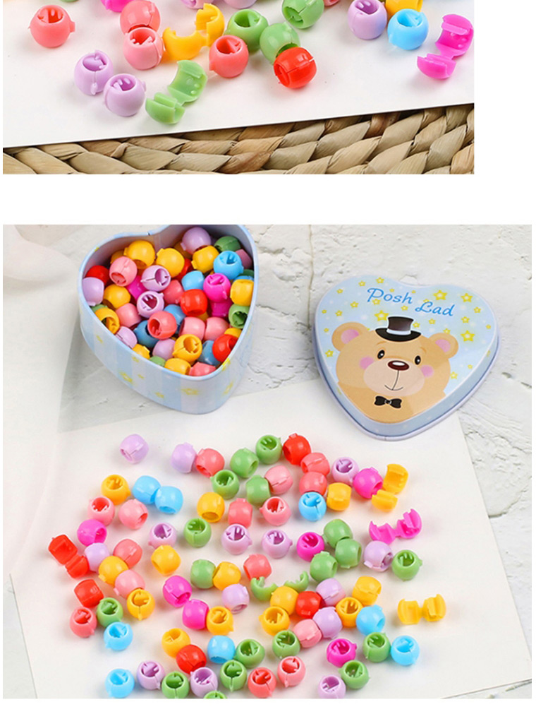 Fashion Pink Square Box-30 Cute Mouse Grippers Resin Love Crown Mouse Bunny Clip Set,Hair Claws