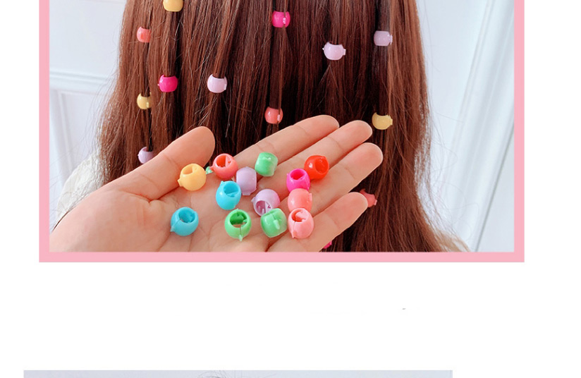 Fashion 30 Doudou Buckle Clips + 30 Cute Mouse Gripping Clips Resin Geometrical Contrast Color Gripper,Hair Claws