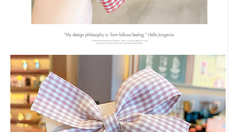 Fashion Black And Red Grid Lattice Alloy Fabric Bow Hairpin,Hairpins