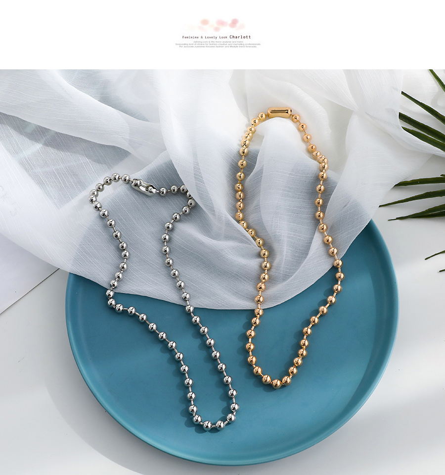Fashion Gold Color Alloy Bead Necklace,Beaded Necklaces