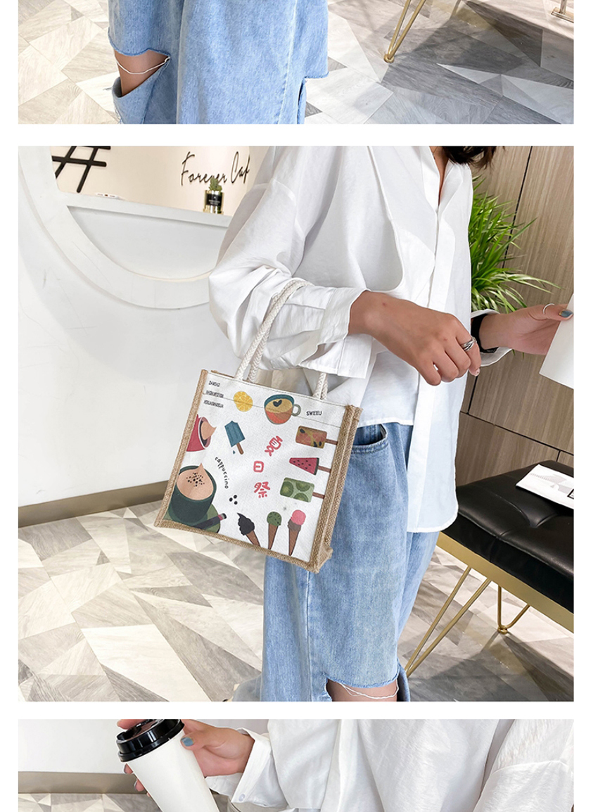 Fashion Strawberry Canvas Print Contrast Color Handbag,Handbags