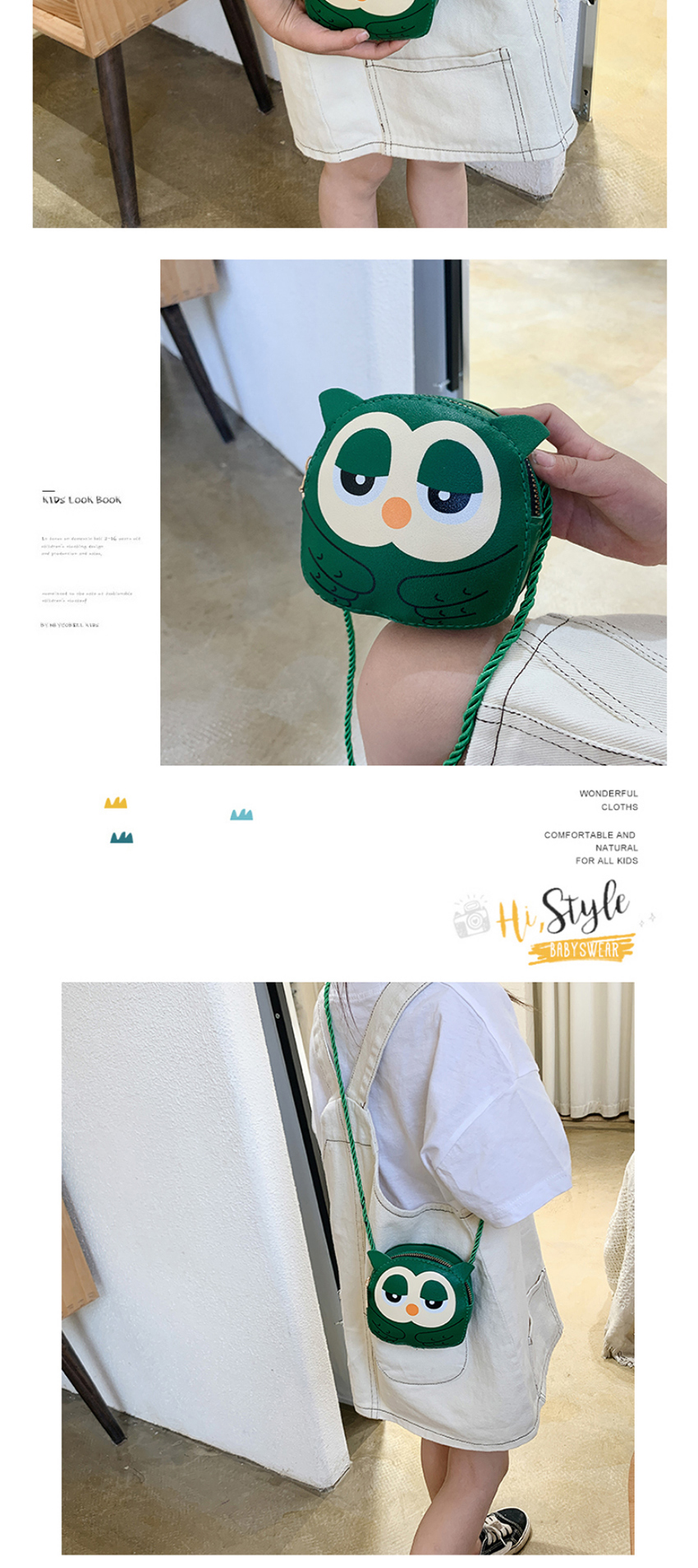 Fashion Wangzai Twisted Rope Shoulder Strap Small Animal Childrens Shoulder Messenger Bag,Shoulder bags