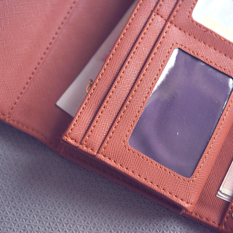 Fashion Brown Long Cutout Flap Wallet,Wallet