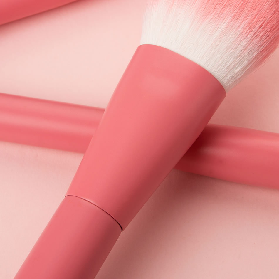 Fashion 8 Begonia Red Wooden Handle Aluminum Tube Makeup Brush Set,Beauty tools