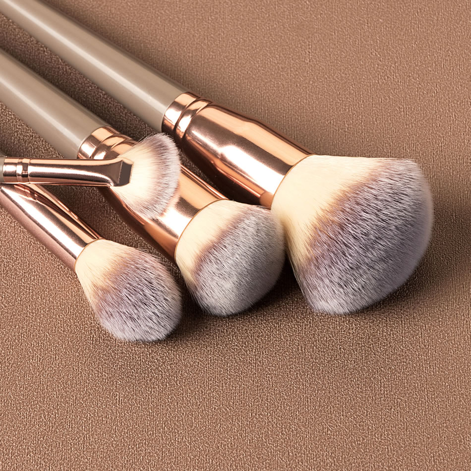 Fashion 15 Black Gold Wooden Handle Aluminum Tube Makeup Brush Set,Beauty tools