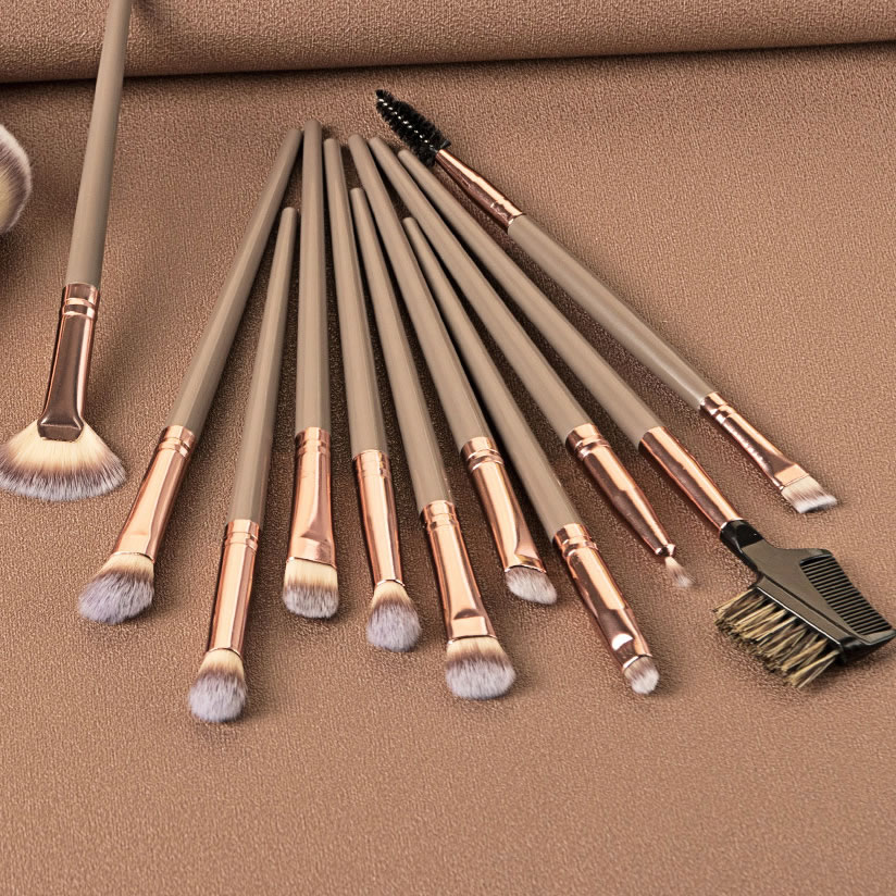 Fashion 15 Peng Gold Wooden Handle Aluminum Tube Makeup Brush Set,Beauty tools