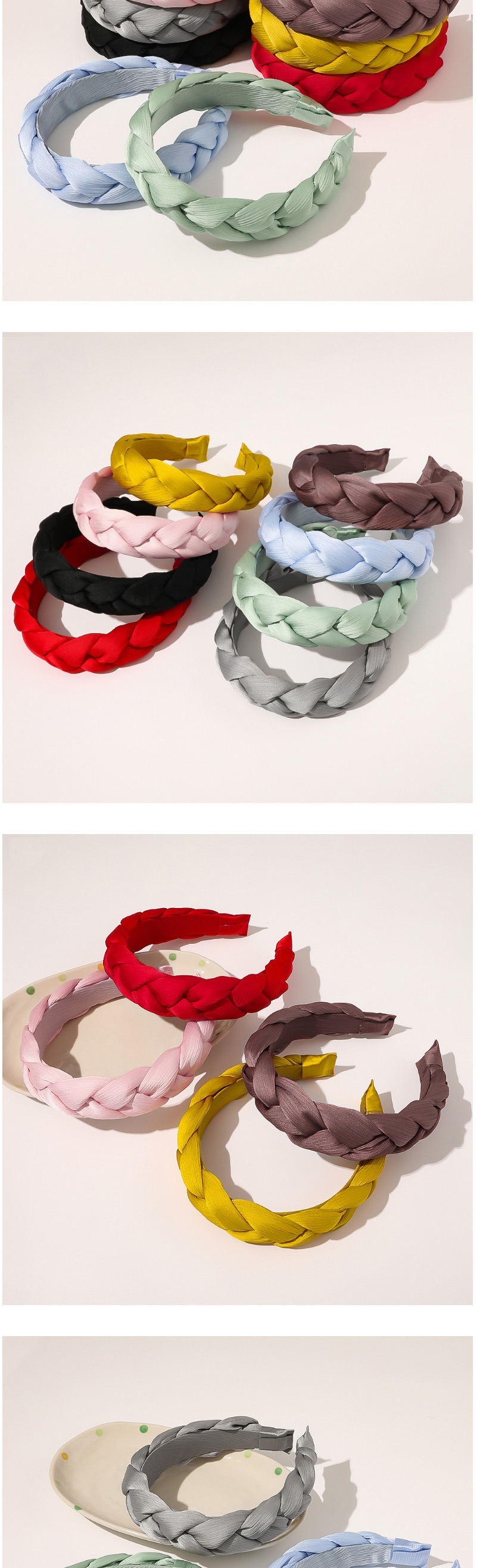 Fashion Folded Beige Pleated Fabric Striped Twist Broad-side Headband,Head Band