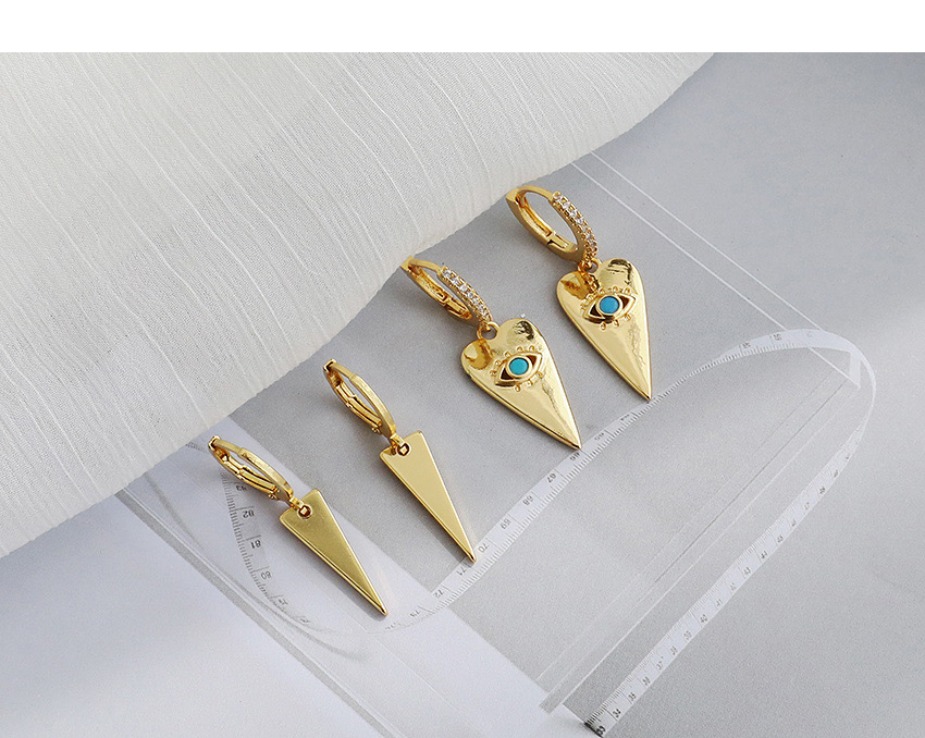 Fashion Golden Copper Triangle Earrings,Hoop Earrings