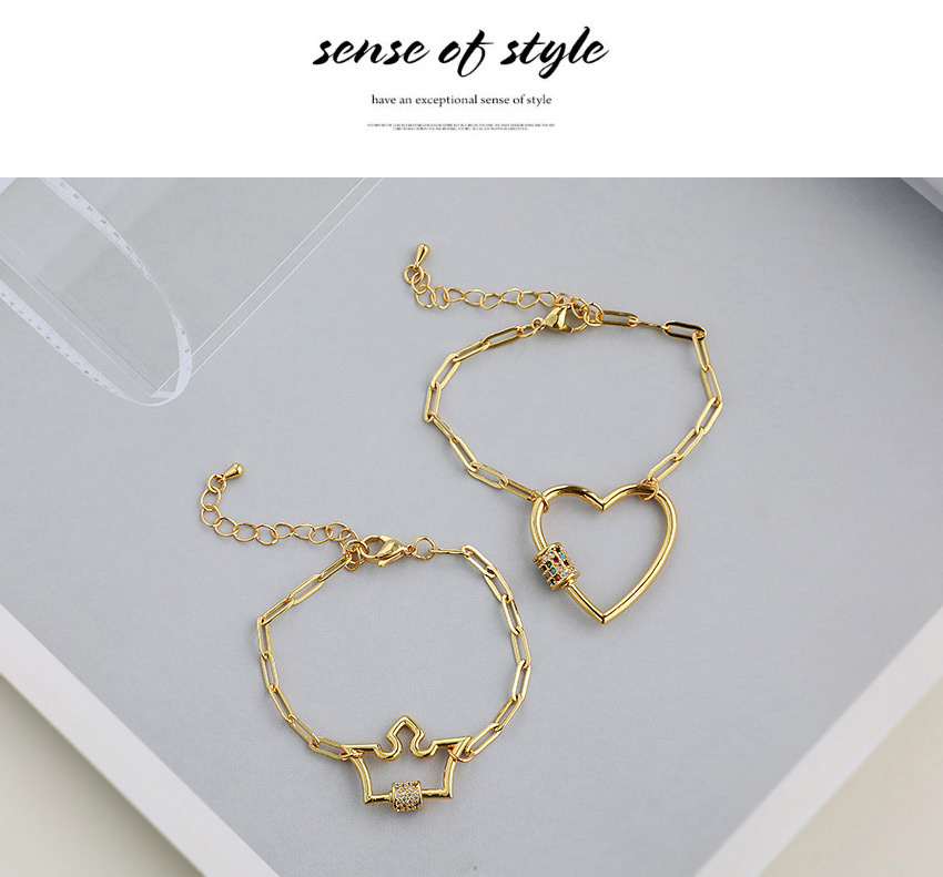Fashion Golden Copper Inlaid Zircon Crown Bracelet,Bracelets