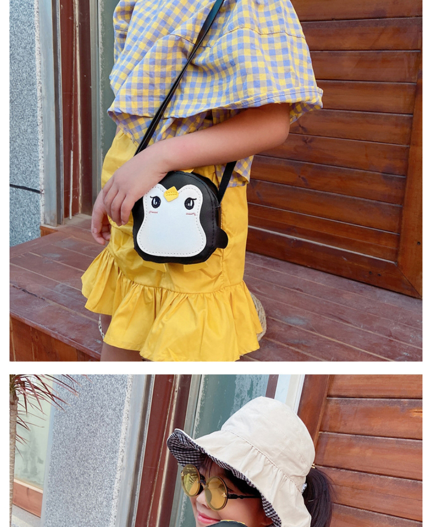 Fashion Black Penguin Stitching Childrens Shoulder Messenger Bag,Shoulder bags