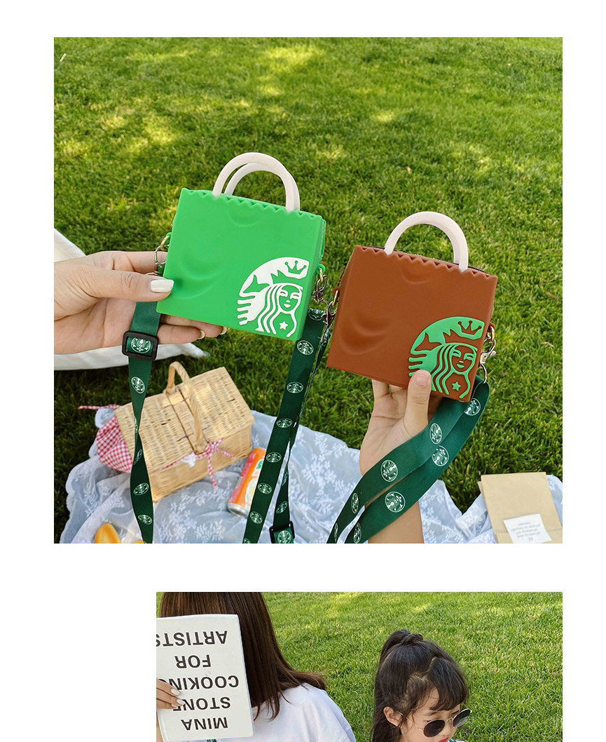 Fashion Brown Silicone Print Kids Messenger Shoulder Bag,Messenger bags