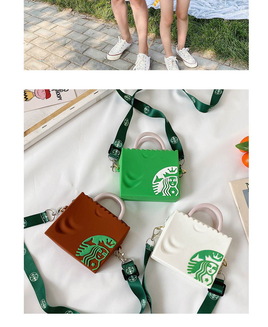 Fashion Green Silicone Print Kids Messenger Shoulder Bag,Messenger bags