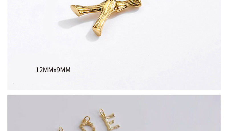Fashion 14k Gold-i Stainless Steel Gilded Letter Cutout Pendant,Jewelry Findings & Components