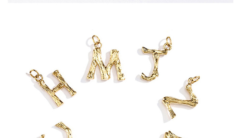 Fashion 14k Gold-h Stainless Steel Gilded Letter Cutout Pendant,Jewelry Findings & Components
