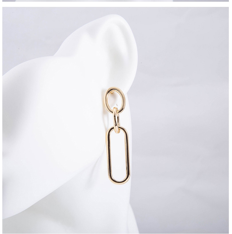 Fashion Golden Geometric Alloy Hollow Earrings,Drop Earrings