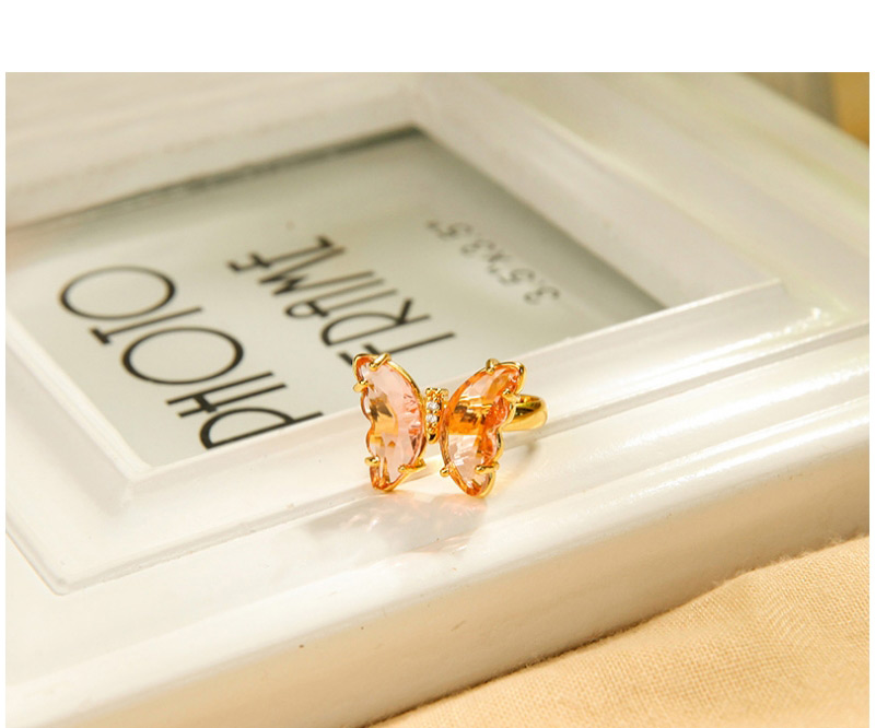 Fashion Transparent White Butterfly Diamond Alloy Open Ring,Fashion Rings