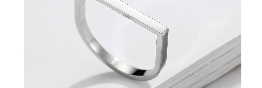 Fashion Steel Color Stainless Steel Letter Ring,Fashion Rings