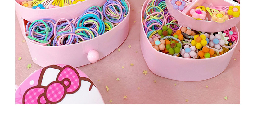 Fashion 116-piece Set Of Small Flower Hair Rope + Flow Sofa Clip Resin Flower Fruit Crown Rainbow Children Hairpin Hair Rope Set,Kids Accessories