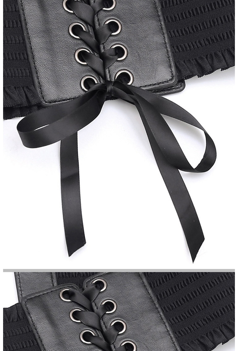 Fashion Black Fringed Bow Tie Wide Belt,Wide belts