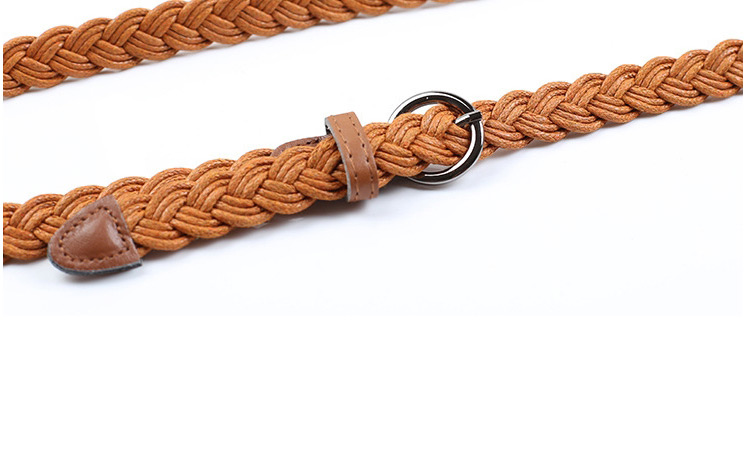 Fashion Camel Woven Needle Buckle Hemp Rope Belt,Thin belts