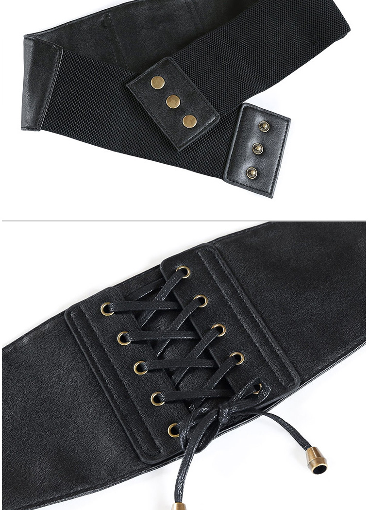 Fashion Camel Soft Leather Tassels Tied With Wide Belt,Wide belts
