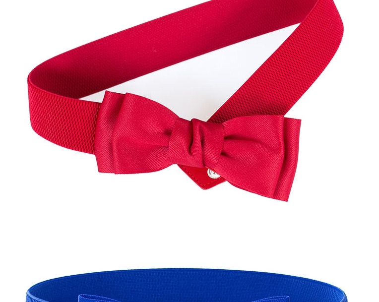 Fashion Red Elastic Elastic Bow Belt,Wide belts