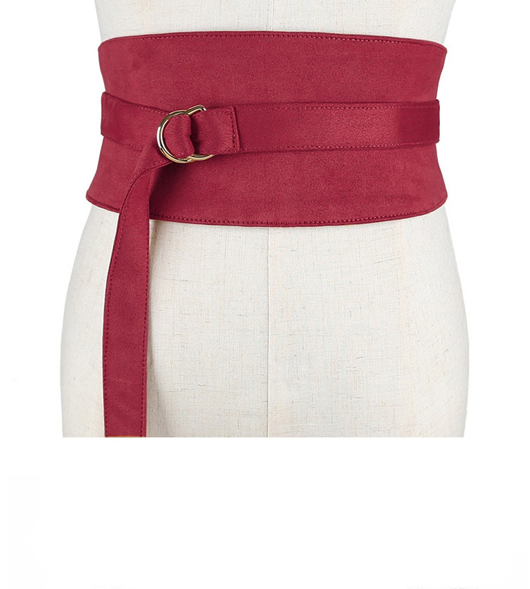 Fashion Red Wine Velvet Cloth Widened Belt,Wide belts