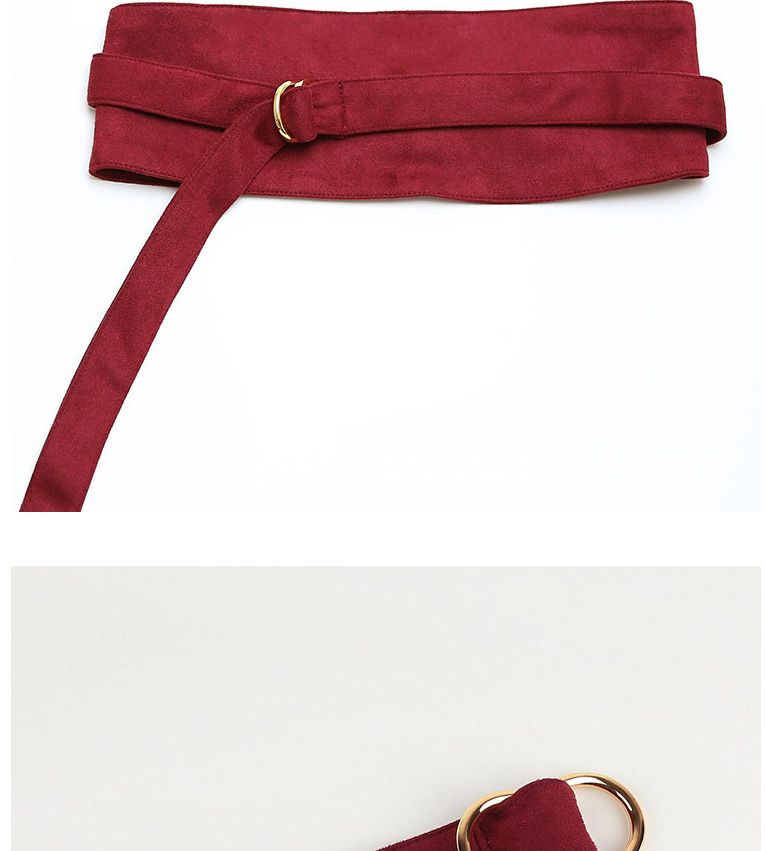 Fashion Red Wine Velvet Cloth Widened Belt,Wide belts