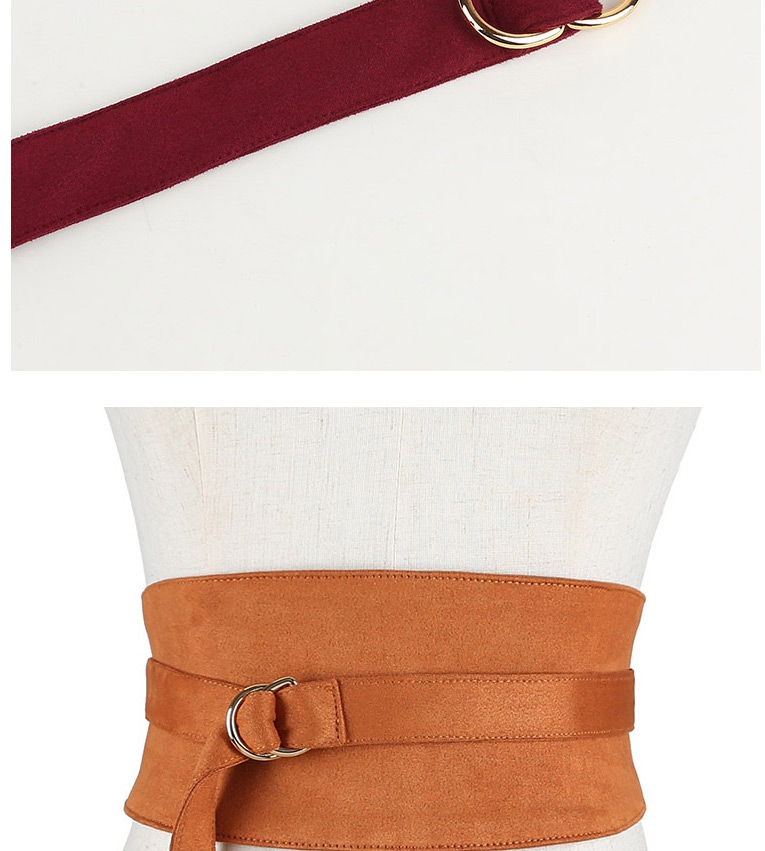 Fashion Brown Velvet Cloth Widened Belt,Wide belts