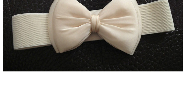 Fashion White Wide Elastic Belt With Big Bow,Wide belts