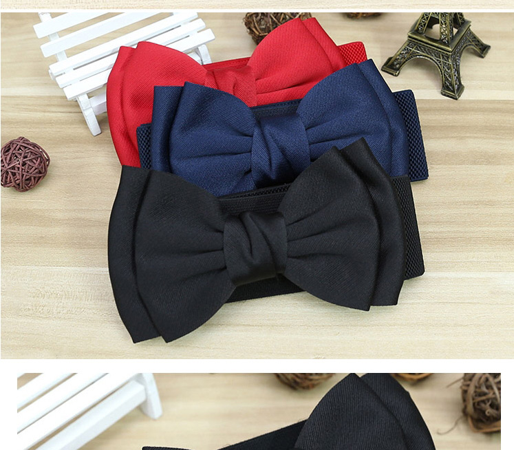 Fashion Red Wide Elastic Belt With Bow,Wide belts