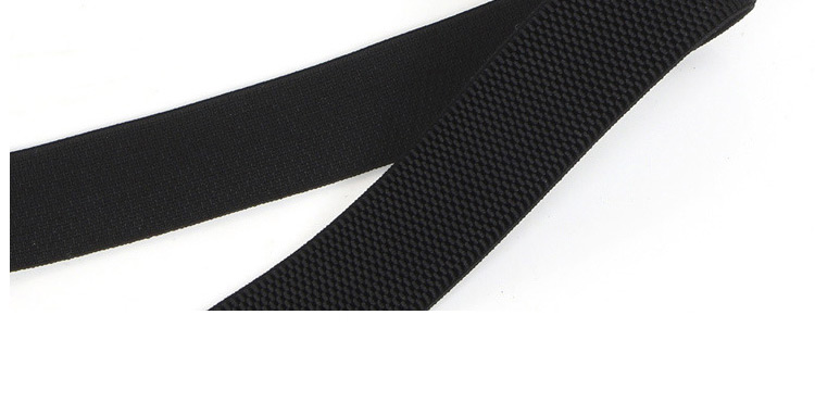 Fashion Black Double Buckle Elastic Alloy Elastic Thin Belt,Thin belts