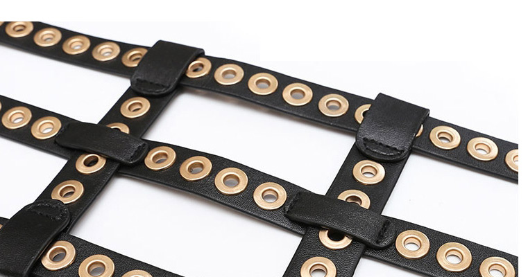 Fashion Black 3 Pin Buckle Leather Orange Adjustable Belt,Wide belts