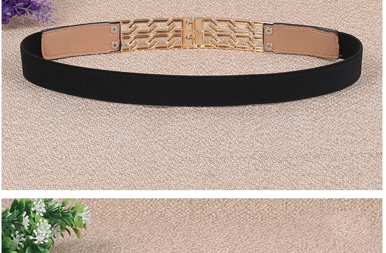 Fashion Brown Metal Alloy Hollow Thin Belt,Thin belts