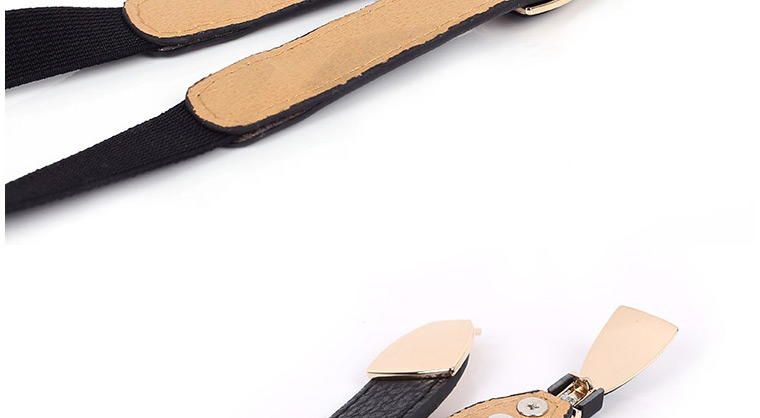 Fashion Brown Bowknot Elastic Alloy Thin Belt,Thin belts