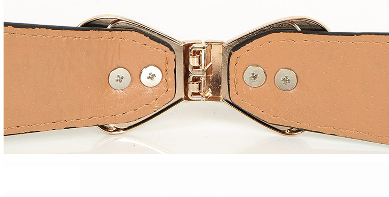 Fashion Apricot Elasticated Butterfly Combined Gold Thin Belt,Thin belts