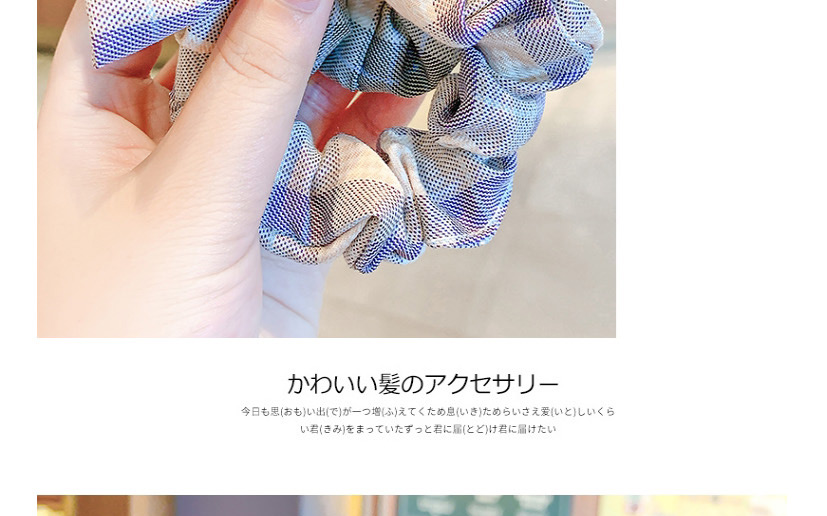 Fashion Khaki Plaid Bowknot Fabric Large Intestine Loop Hair Rope,Kids Accessories