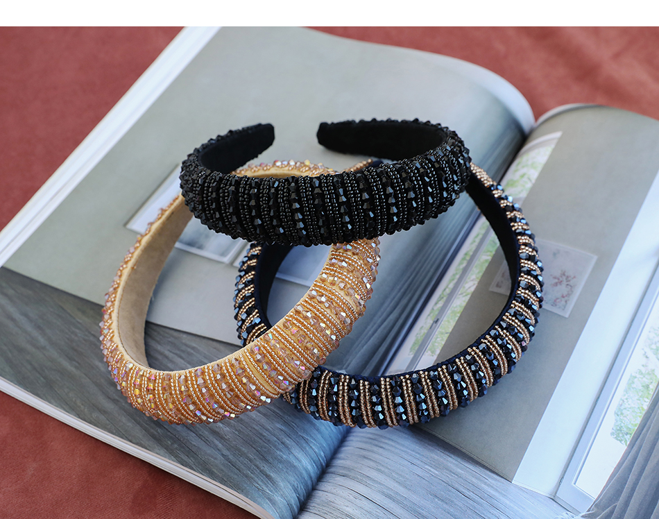 Fashion Black Sponge Pearl Resin Beads Headband,Head Band